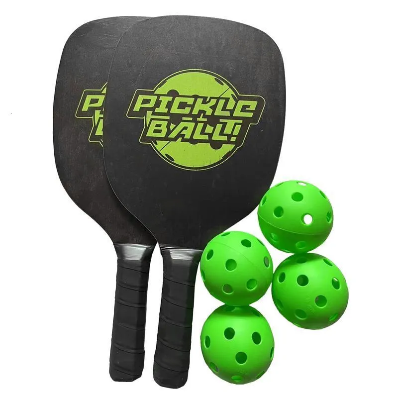 Raquettes de squash pagaies pour Pickleball palettes de boule de cornichon en bois accessoires de sport de raquette légers et doux avec poignée antidérapante silencieuse 230831