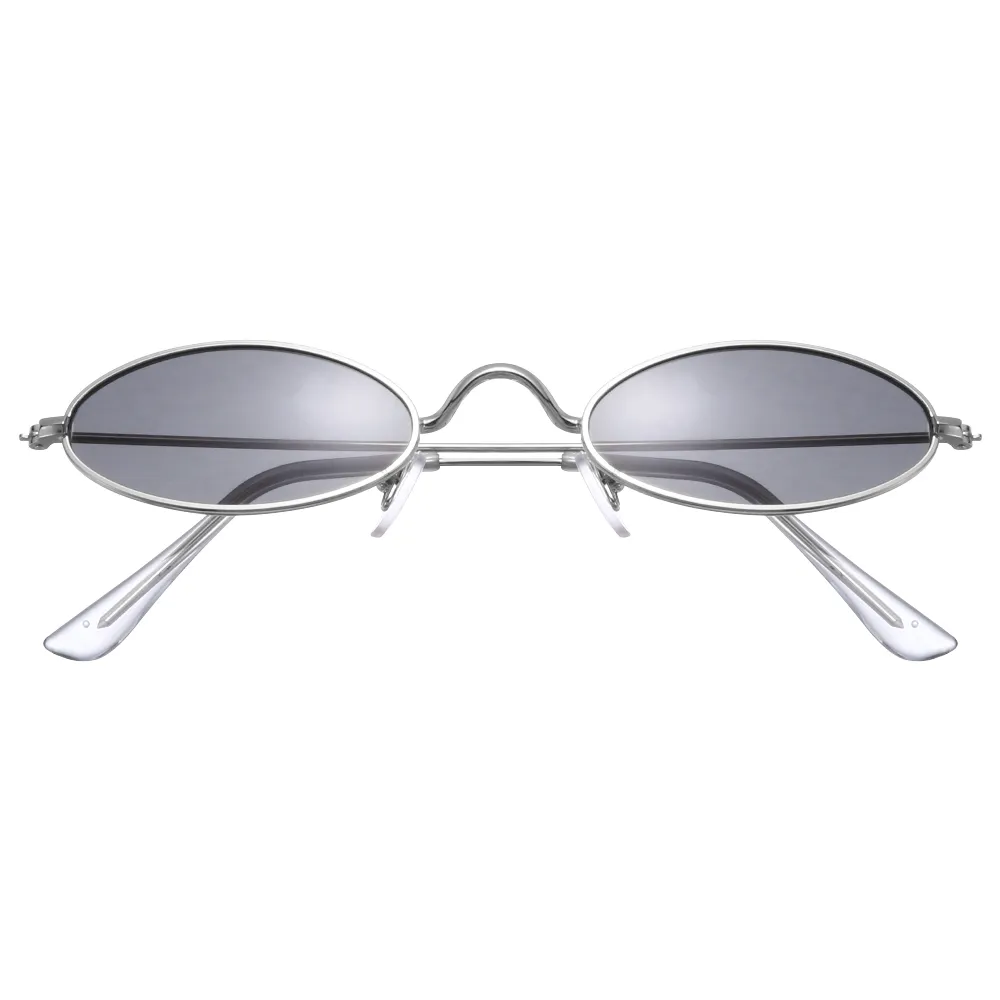 Thin Oval Sunglasses in Black/black | Glassons