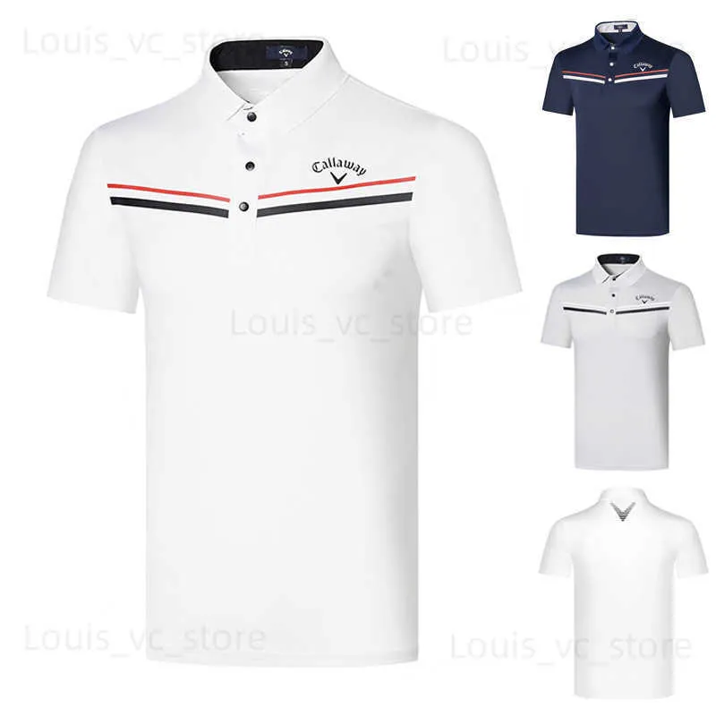 Polos pour hommes 22 été nouveau T-shirt pour hommes respirant séchage rapide à manches courtes transpiration évacuant les sports de plein air polo en jersey lâche T230831