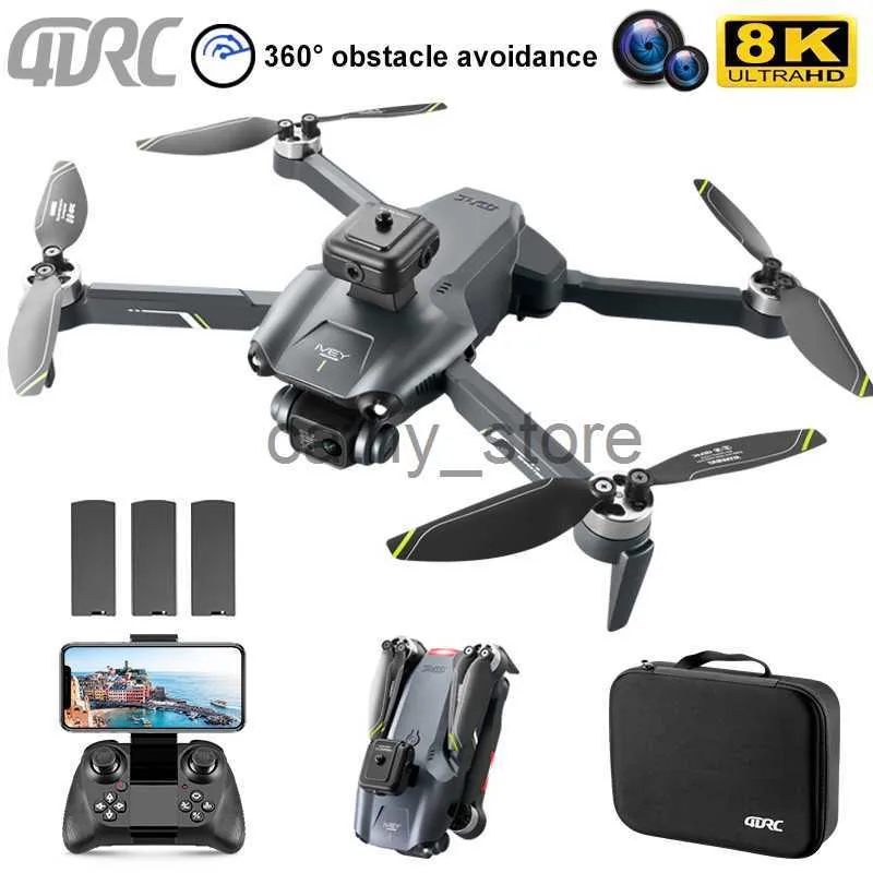 Simulatorer Ny 4DRC Drone 8K Profesional Quadcopter WiFi FPV DRONES With Camera HD 4K Hinder Undvikande Borstless RC Helicopter Dron Toys X0831