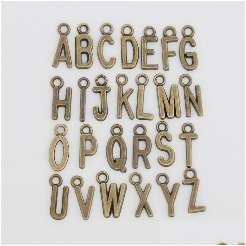 Charmes Alphabet Métal 26 Initiale A-Z Lettre 5Packs 130Pcs / Lot Chaque Charme 5Pcs Aac1198Charms Drop Livraison Bijoux Résultats Composants Dhfou