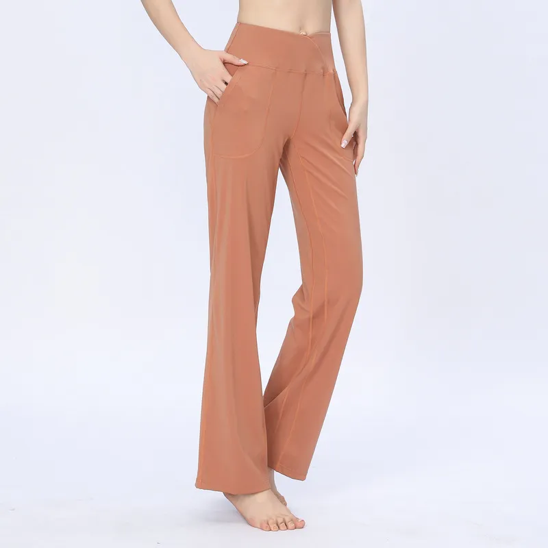Lu Womens Flare Running Leggings With Pockets Designer Pants For Yoga,  Running, And Fitness High Rise, Pocket Sized, Loose Fit Gym Wear For Indoor  And Outdoor Workouts From Baihuifeng, $35.06