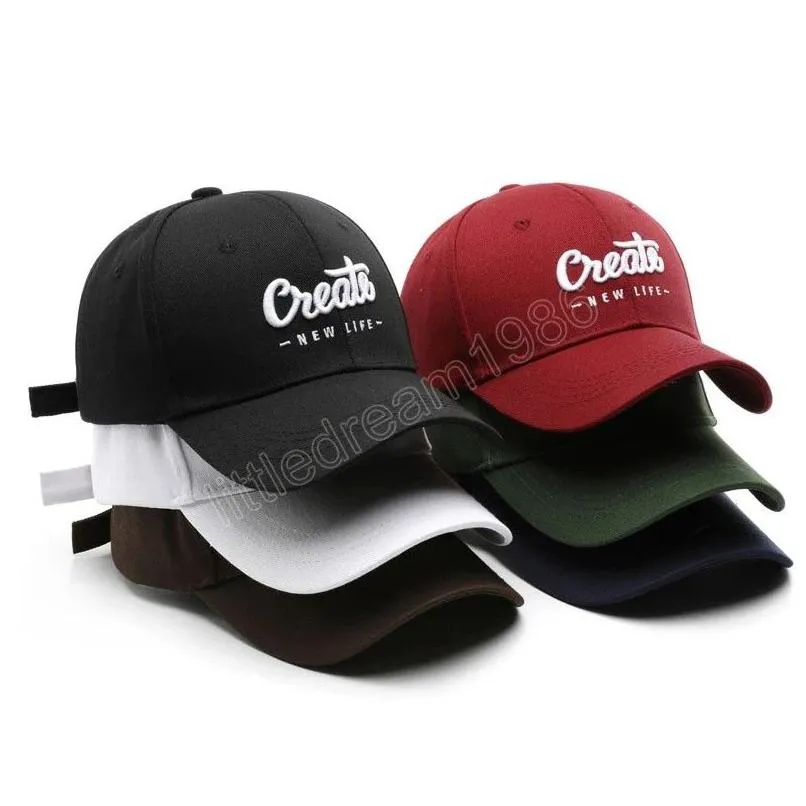 Ball Caps Fashion Letters Embroidery Baseball For Women Men Casual Cotton Sport Visors Snapback Cap Summer Sun Hat Drop Delivery Acces Dhqkr