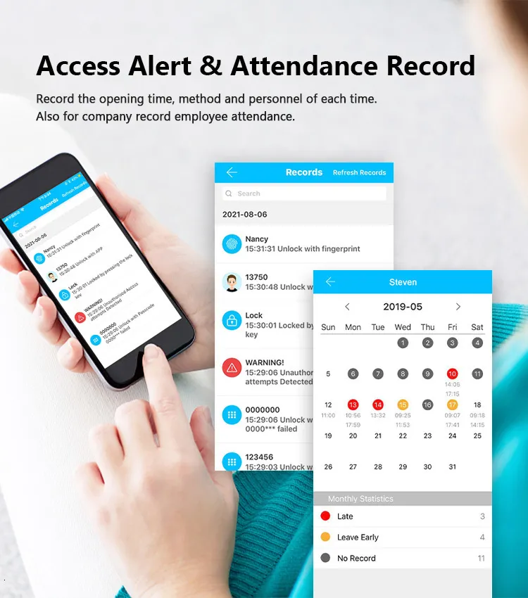 Smart Deadbolt For Home With Alexa, Wifi, Bluetooth, Biometric