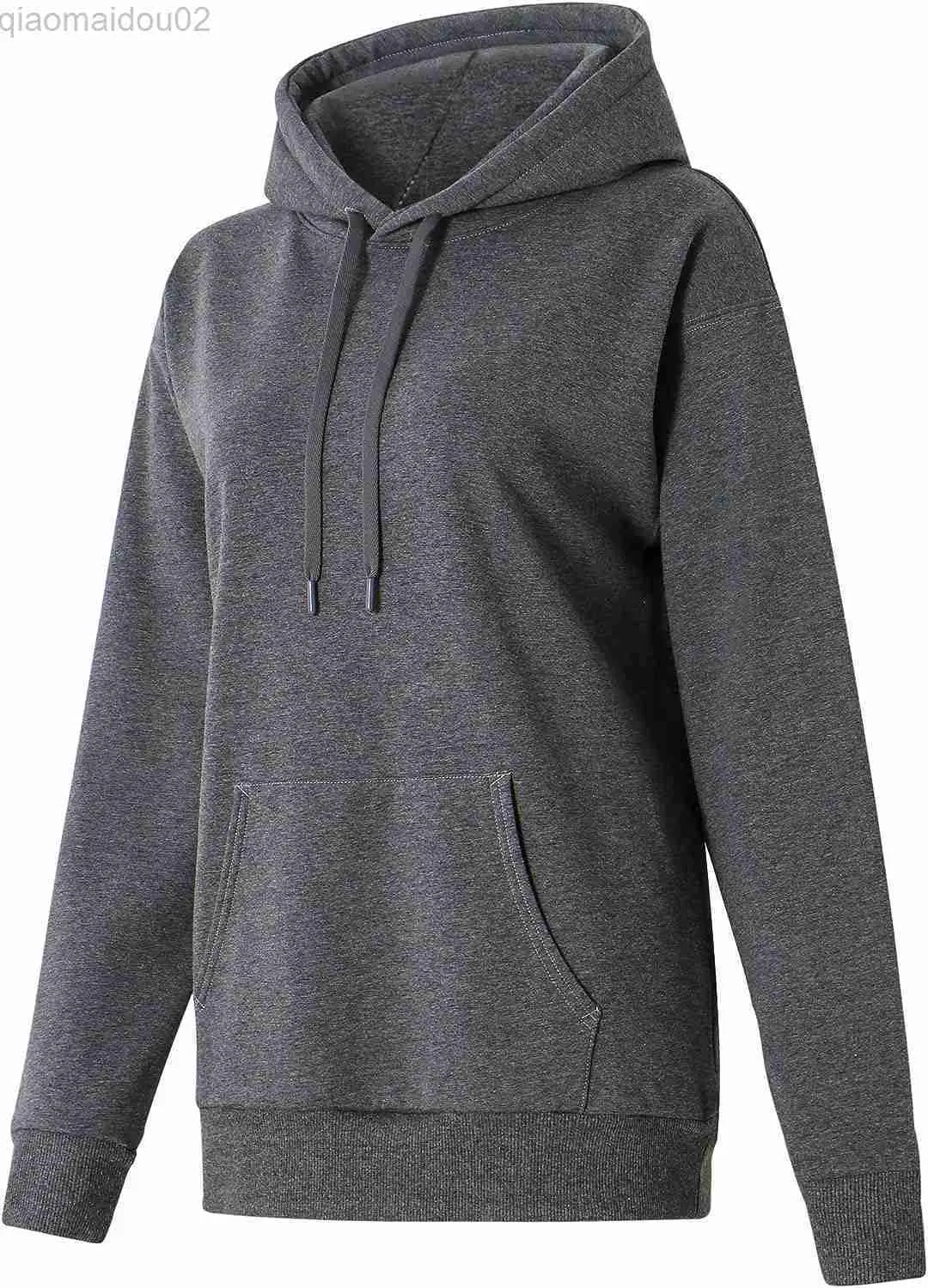 Womens Hoodies Sweatshirts THE GYM PEOPLE Womens Basic Pullover Hoodie  Loose Super Soft Wool Hooded Sweatshirt With PocketsLF33441 From 34,43 €