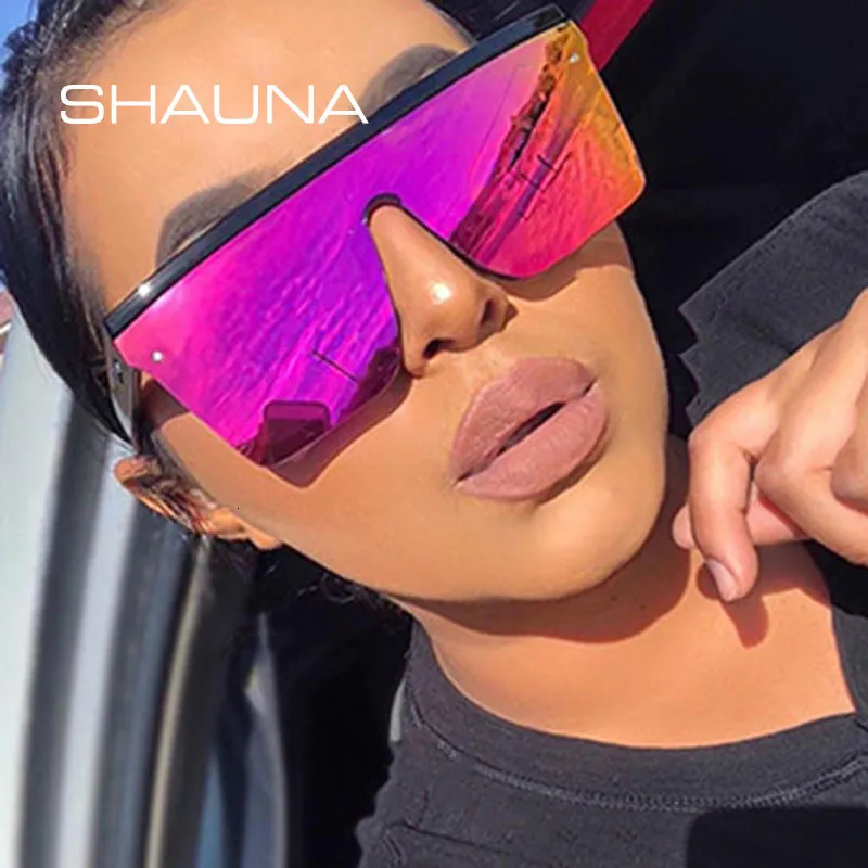 Modne okulary przeciwsłoneczne Ramy Shauna Flat Top Classic Square Woman Designer Purple Mirror Coating Shades Uv400 230831
