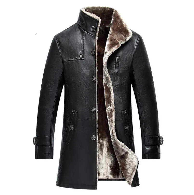 Männer Leder Faux Herren Kleidung Echte Schafe Natürliche Mantel Winter Parka Echtpelz Lange Plüsch Dicke Oversize Schaffell Jacken für Mann M5XL y230831