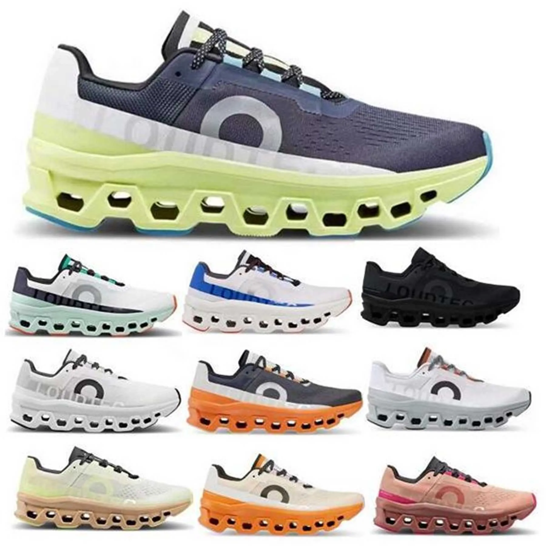 Männer Cloud Cloudmonster Laufschuhe Frauen Monster 0Nclouds Fawn Turmeric Ir0N Hay Black Magnet 2024 Trainer Sneaker Größe 5,5 - 12 schwarz Cat 4 Herrenschuhe