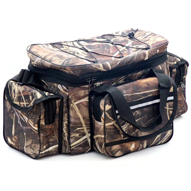 Outdoor Bags 50 * 30 * 25 cm sac de pêche étanche en nylon grande capacité sac de pêche polyvalent sac à bandoulière extérieur à deux couches X429 230831