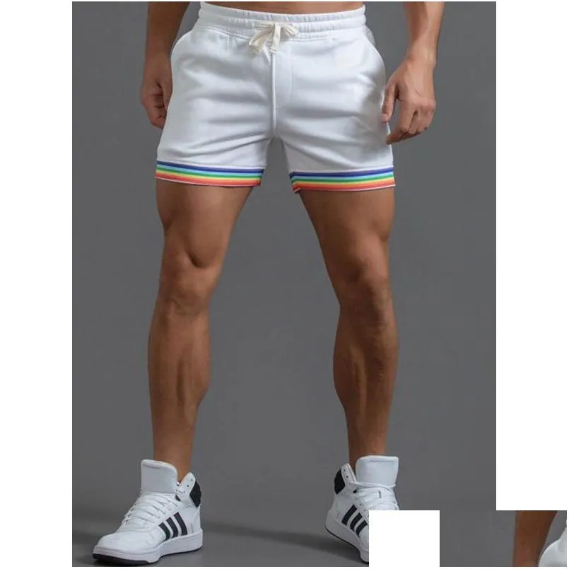 Shorts pour hommes Badassdude Rainbow Rayé 230308 Drop Delivery Vêtements Vêtements Dhesq