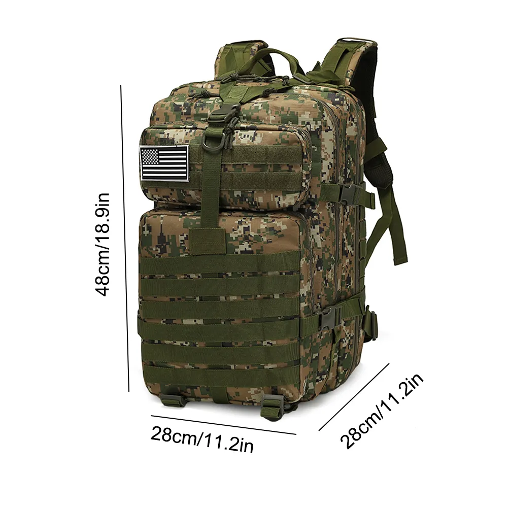 90L gran capacidad hombres bolsas de viaje lona militar táctica mochila  impermeable senderismo escalada camping mochila bolsas, Verde militar