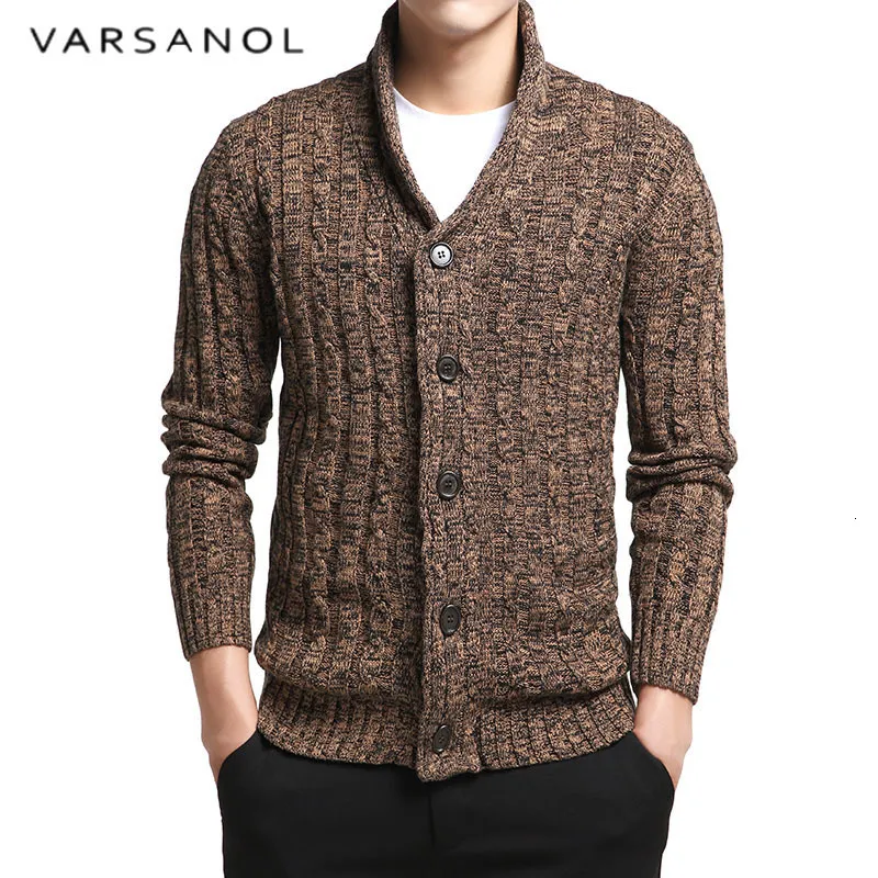 メンズセーターVarsnaol Brand Seater Men vneck Solid Slim Fit Cardigan Male Aututn Fashion Casual Tops S 230830