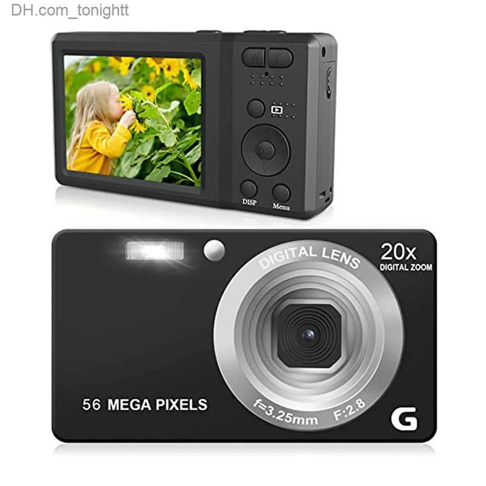 Kamery HD cyfrowa kamera wideo 2,7-calowa LCD Punktowe kamery 4K 56MP 56 milionów pikseli anty-Shake 20x Zoom do fotografii i Q230831
