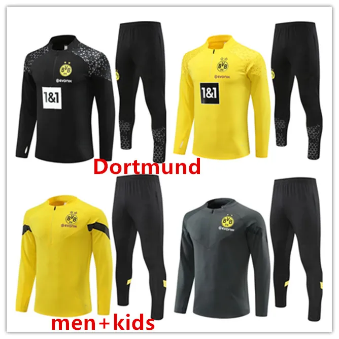 23 24 Dortmund Borussia tracksuit Soccer Sets training suit Survetement F.NMECHA KAMARA 2023 2024 REUS BELLINGHAM HUMMELS REYNA BRANDT men kids kit