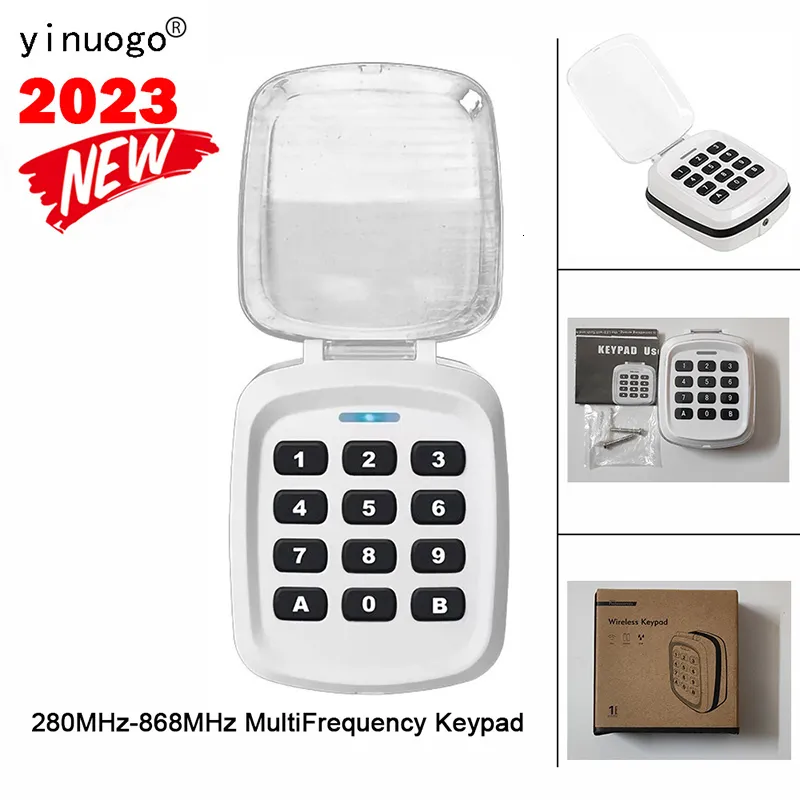 Controle remoto inteligente 280 868MHz Teclado sem fio Duplicador de porta de garagem 4 em 1 Abridor multifrequencial Código fixo rolante 230830