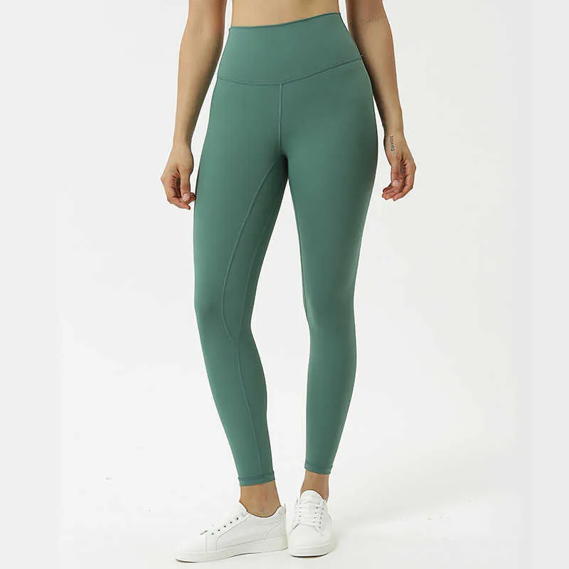 Yoga Lu Lu UARUN Pantaloni da palestra allineati da donna Collant sportivi a compressione Top tessuto in nylon Tunicontrol Lemon