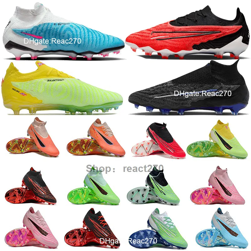 Erling Haaland Soccer Shoes Shadow Phantom GX DF FG Elite Low Sock Soccer Cleats Hyper Royal Bright Crimson Pack Ready Volt Men Kids Youth Football Shoes Size 35-45