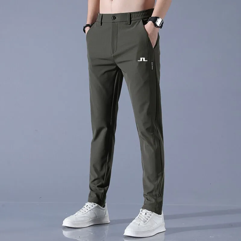 全日本送料無料 Lindeberg J Mens Quality High Trousers Golf Grey Mens メンズウェア