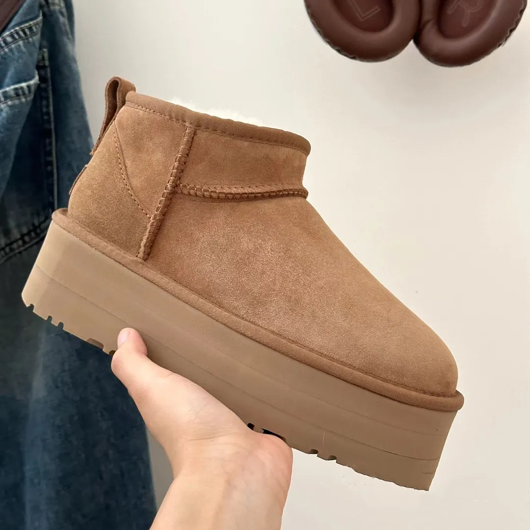 Mini Botas De Inverno Bota De Pele De Carneiro Pele De Carneiro