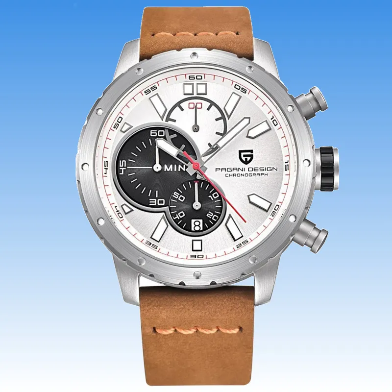 Klocka Klockor Design Luxury Brand Sport Pagani Military Quartz Waterproof Masculino Relogio Watch Men armbandsur kronograf klockor av hög kvalitet van cleef