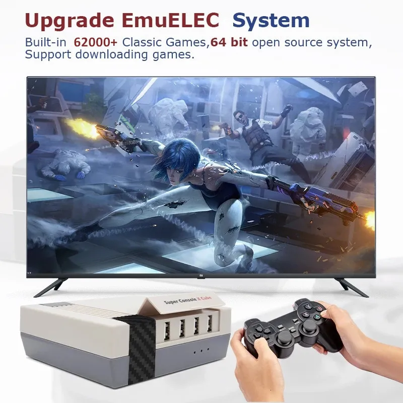 Arcade Box Portable Video Game Console for PS1/DC/N64 Classic Retro 33000+  Games Super 4K HD TV Projector Monitor,64G