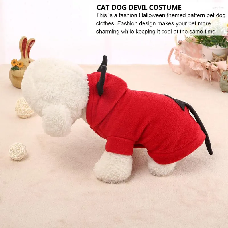 Abbigliamento per cani Costume per trasformazione di animali domestici Abbigliamento invernale Forniture per Halloween Cappotto Demone casual