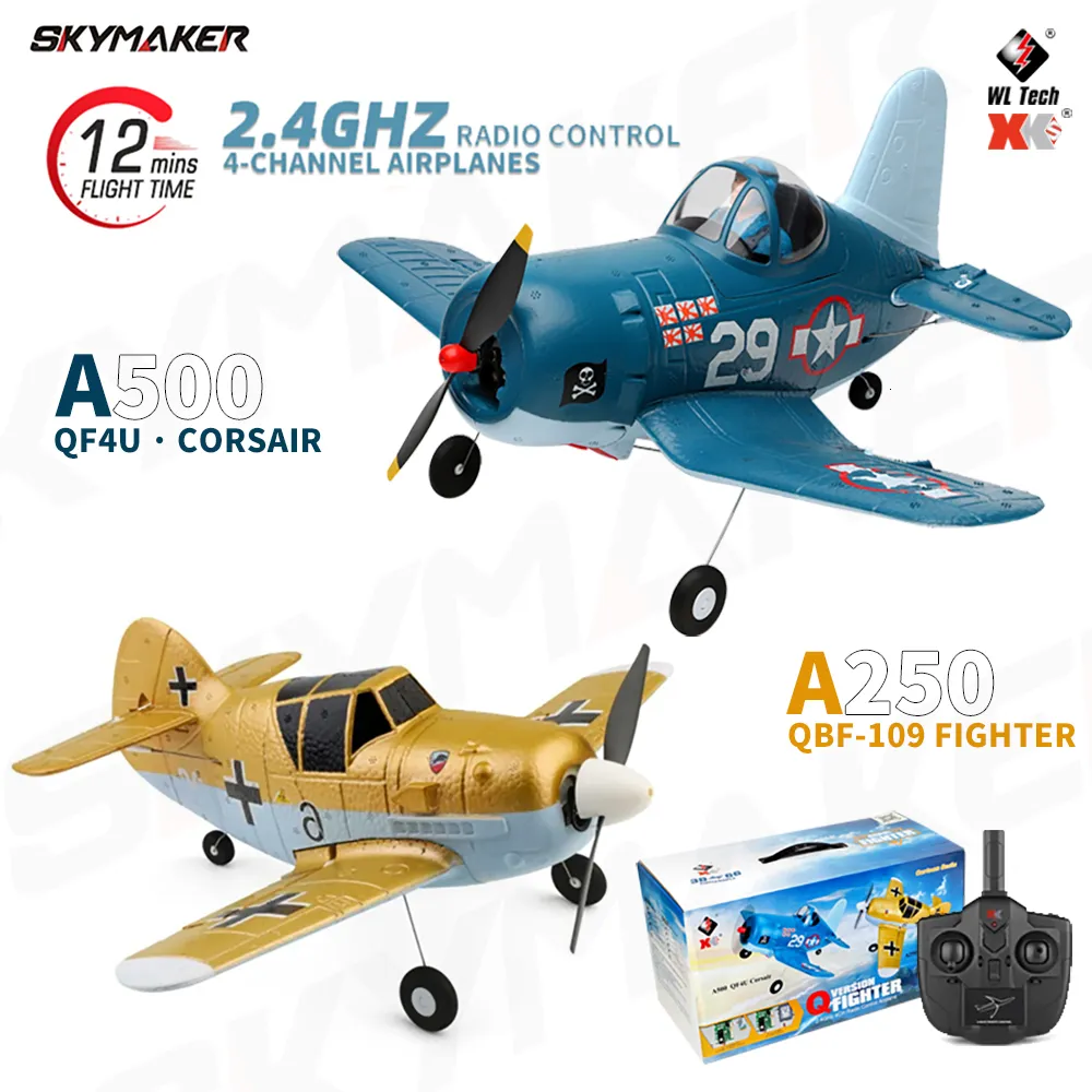 Modello di aereo WLtoys Aereo RC A500 A250 Aliante EPP Aereo 4CH 3D / 6G Giroscopio a 6 assi Volante Modello elettrico Giocattolo aereo per bambini 230830