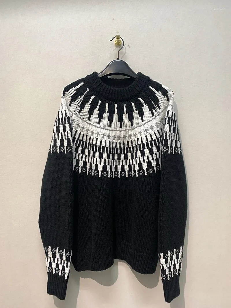 Hit Color Round Neck Long Sleeve Sweaters Hit Color Round Neck Long Sleeve Sweaters