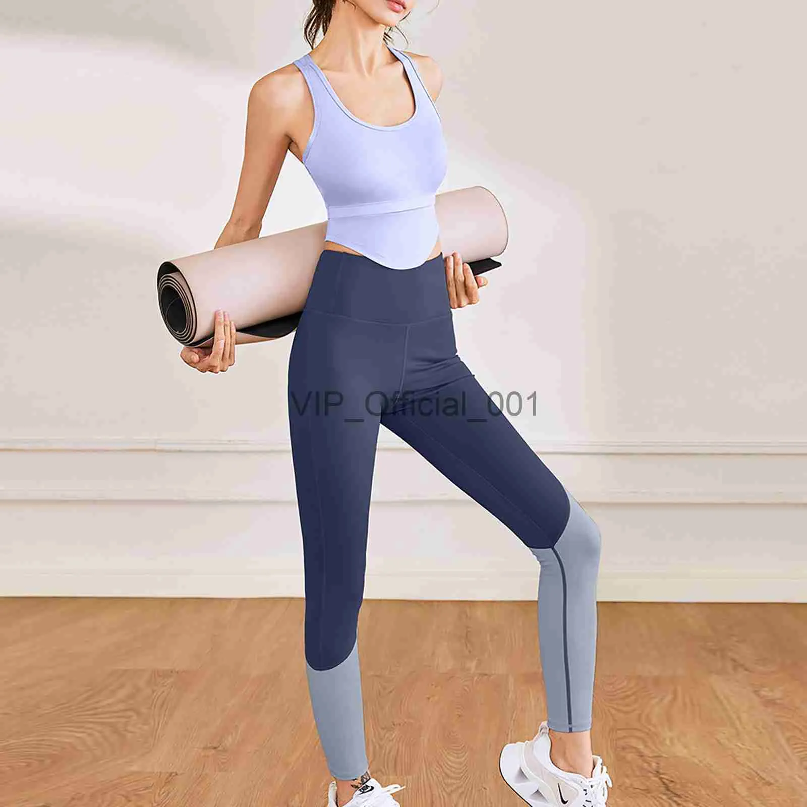 Leggings De Yoga Para Mulheres Cintura Alta Cor Bloco De Alta Resistência  Alta Elasticidade Secagem Rápida Yoga Esportes Leggings Calças De Yoga  Médio X0831 De $34,25