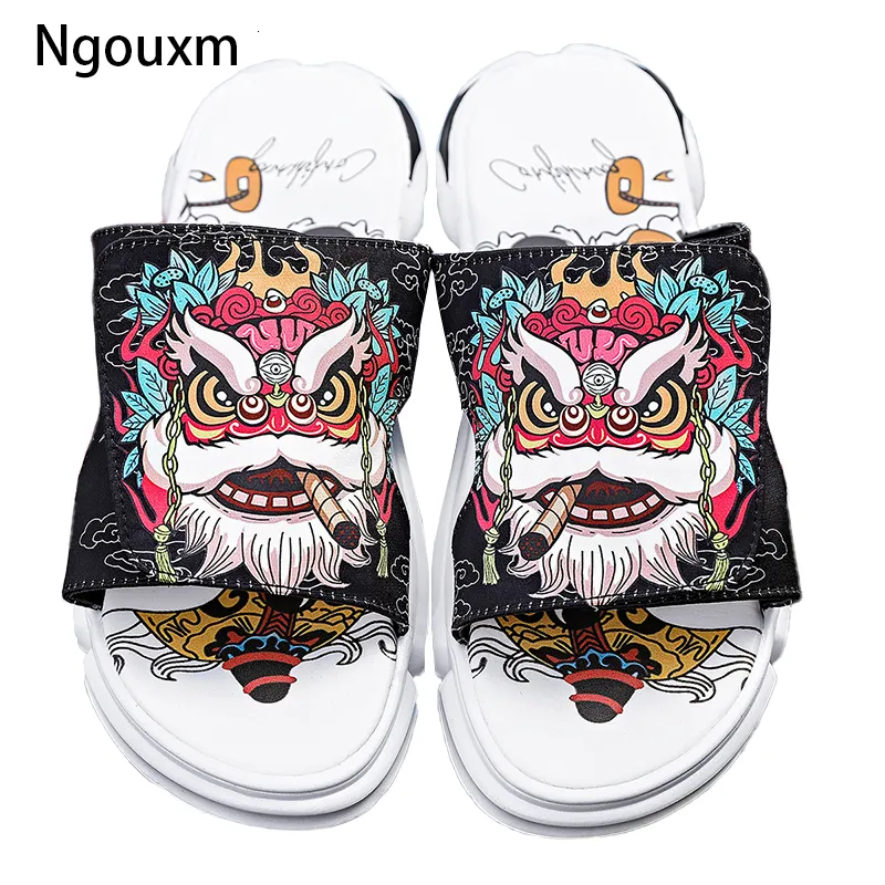 Slippers Ngouxm Summer Youth Slippers Men Design فريد من نوع عالي الجودة النعال غير المنقولة خارج Flip Flops Schite-Soled Ene Songals 230830