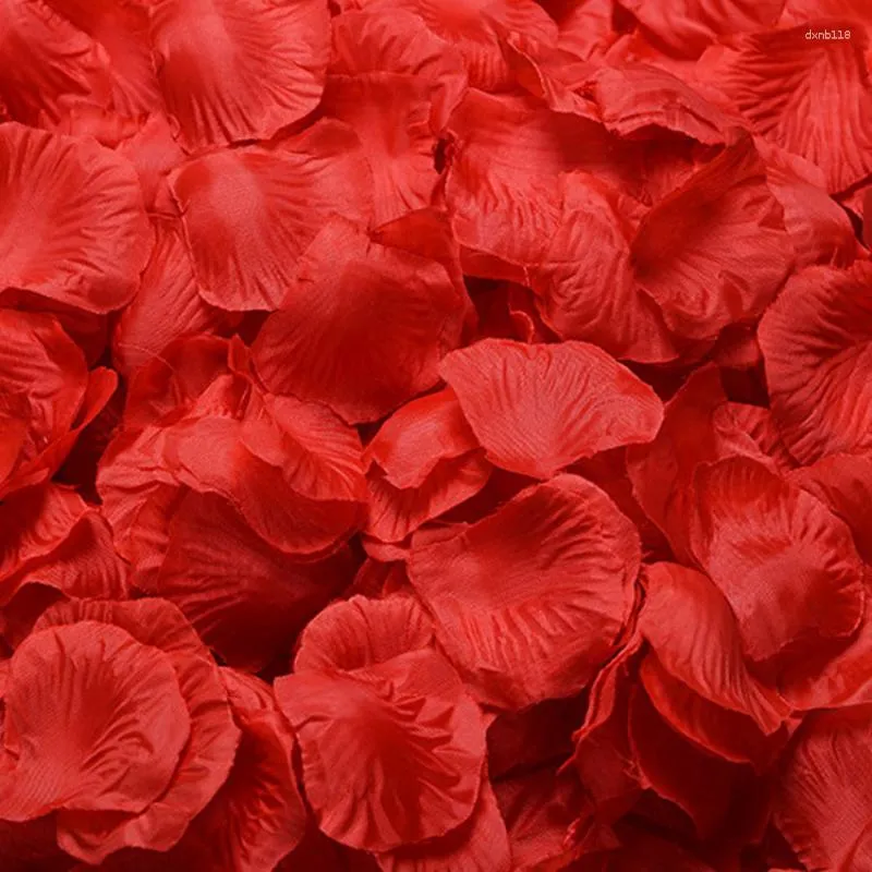 Kwiaty dekoracyjne 1000pcs kolorowe sztuczne płatki romantyczne walentynki ślubne dekoracja kwiatów