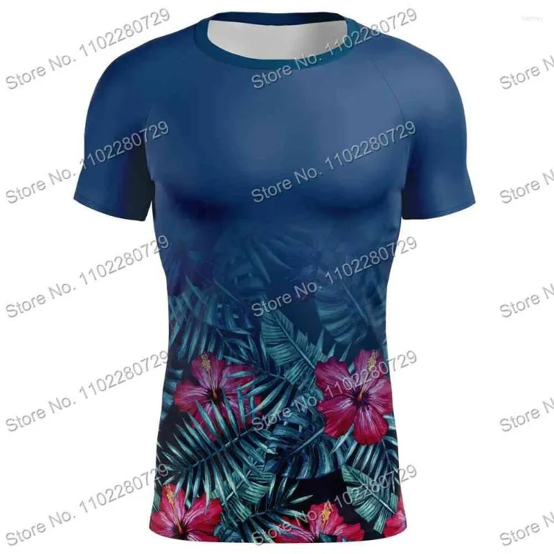 Homens camisetas Verão Tropical Camisa Homens Outdoor Tech Tee Roupas Treinamento Tops Downhill Jersey Running Sportswear