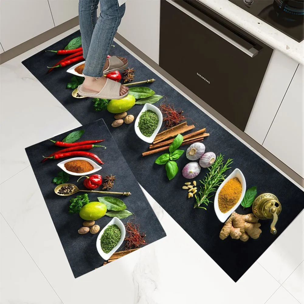 Carpets Floor Mat Blue Lattice Rug Bath Long Strip Anti-slip Kitchen Absorption Doormat Entrance Balcony Living Room Household Carpet 230831