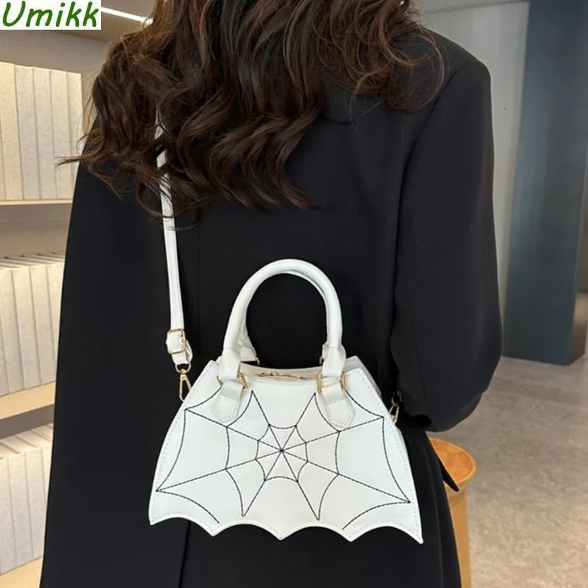 Akşam çantaları yaratıcı şık deri küçük omuz çantası trend yarasa kanadı üst kol çantaları moda cadılar bayramı sahne açık crossbody çanta çanta 230830