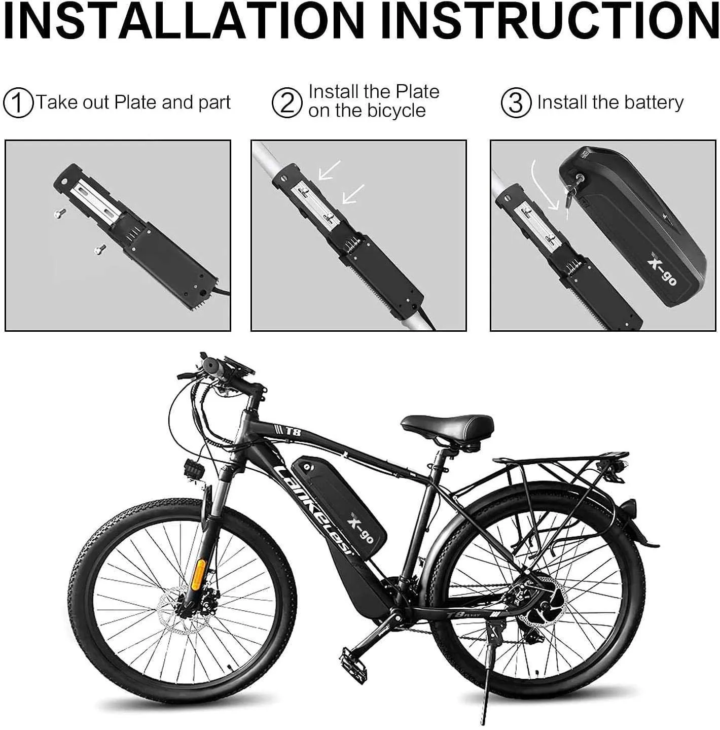 36v battery pack 10ah ebike battery electric bike18650 battery for 500W motor bateria 36v ebike frame Rechargeable battery