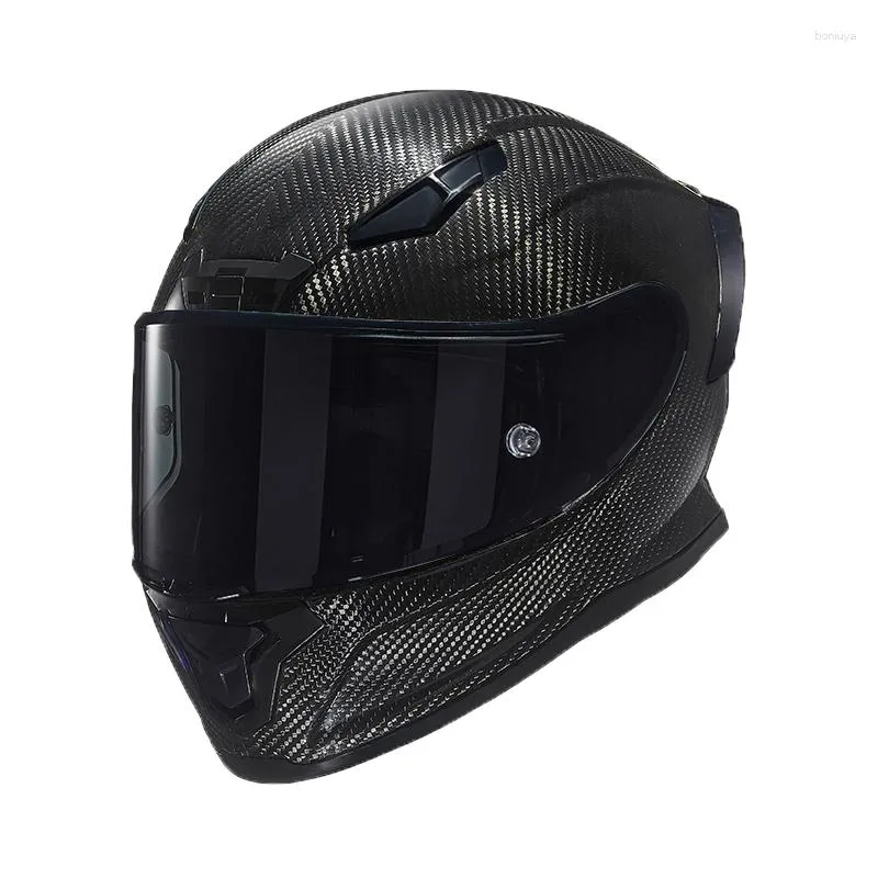 Casques de moto Crown Vintage Track Level Casque Casco Hommes et femmes Moto Full Face certifié en fibre de carbone hors route