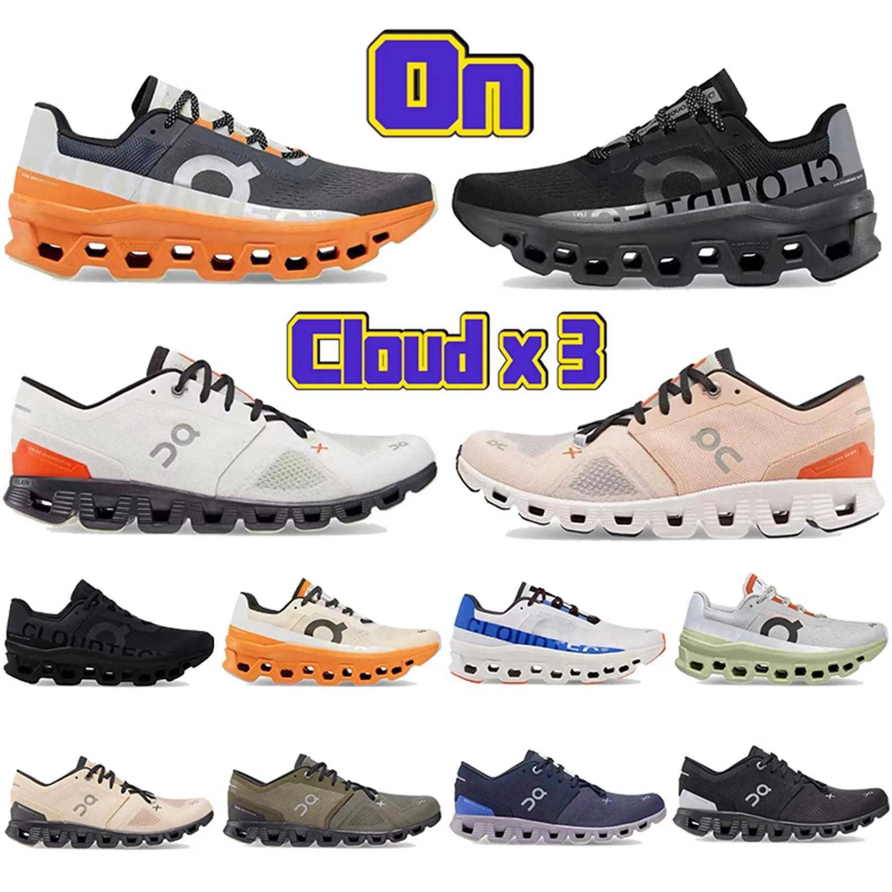 On Running Shoes Cloudmonster Cloud X Mens Sneaker Eclipse Turmeric Lumos Triple Black Frost