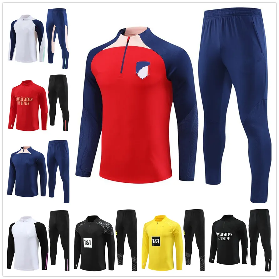 Adult Kids Club Soccer Tracksuit Breathable Football Training Suit Set Chandal Futbol 23 24 Mens Football Jacket