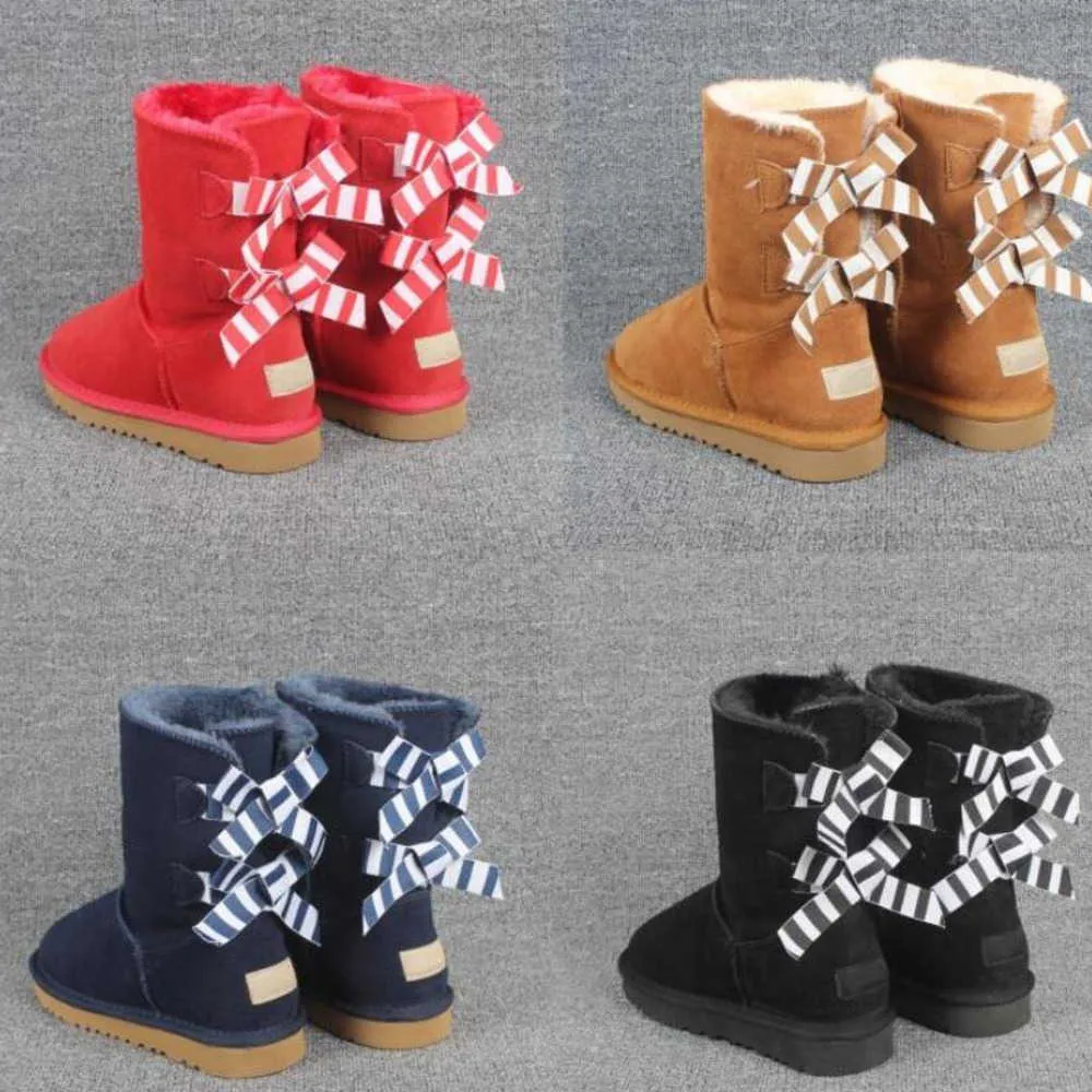 Uggit Boots Projektant mody kobiety zimowe buty śniegu Top klasyczny krótki kolano kolan Bow Bailey Fashion Bott