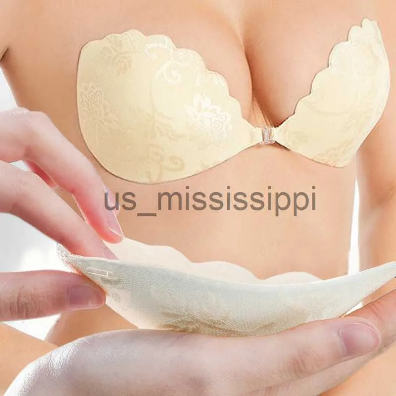 Breast Pad AD Cup Invisible Nude Bh Push Up Chest Paste Sexig bröstpastig Invisible Silicone Chest Sticker Women Bikini Wedding Dropship X0831