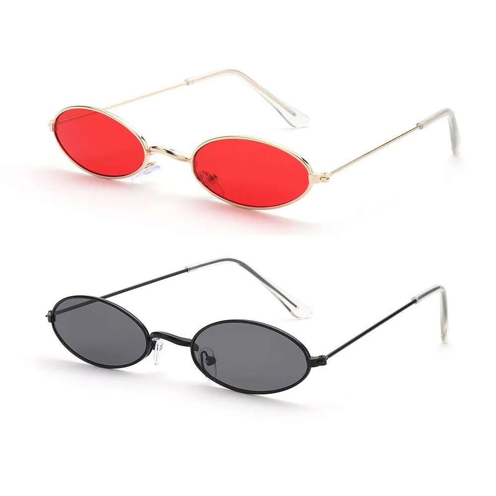 Lunettes de soleil rétro ovales, petites lunettes de soleil Vintage pour femmes et hommes, Style de rue des années 90, 2023