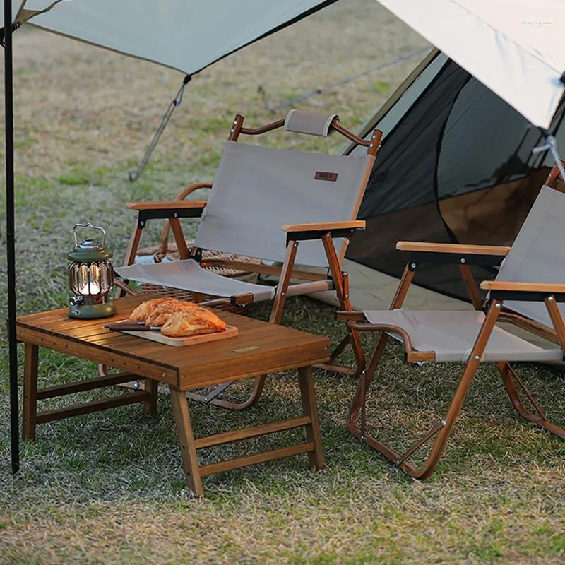 Muebles de campamento Mesa pequeña nórdica para exteriores, silla cuadrada, balcón, suministros turísticos, Camping, jardín Plegable, Mesa de café, mesas Plegables