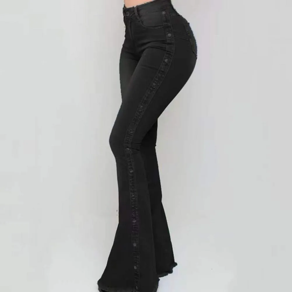 Pantalón Para Mujer Jean de Mezclilla Pantalones Vaqueros Campana Casuales  Ropa 
