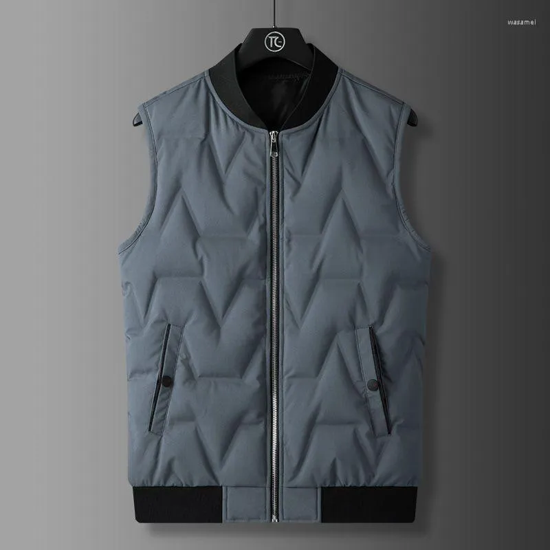 Gilet da uomo Gilet da uomo Giacche Giacca senza maniche Autunno Inverno Leggero Impermeabile ripiegabile Piumino in cotone caldo per L14