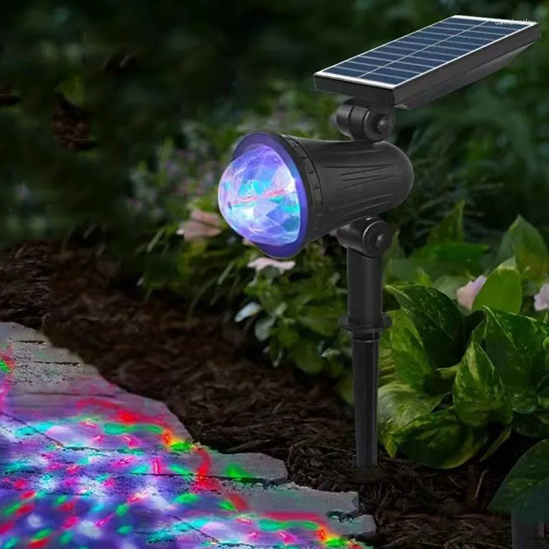 Luz solar externa dupla holofote paisagem jardim gramado super brilhante villa à prova d'água