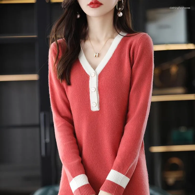 Женские свитера Beliarst Cashmere Sweater Veater Pullover 22autumn / Winter Long Tops Моде чисто шерстя