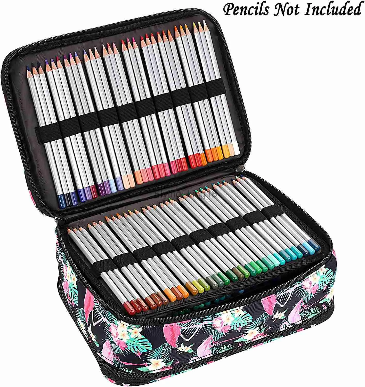 Art Marker Pen Organizer Case 120 Slots Large Capacity with Handy Wrap