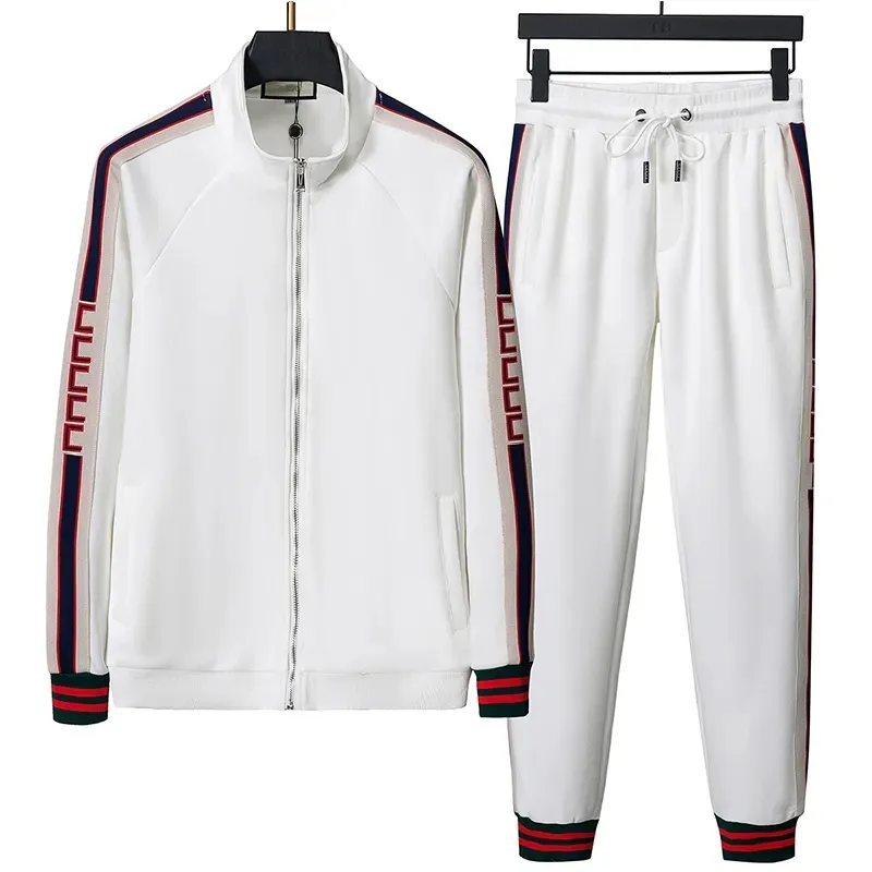 Män kvinnor designer träning långärm ärm bomullssportkläder svett kostymer 23ss mäns zip up hoodies jackor jogger kostymer herr sport löpande kostym tröjor byxor