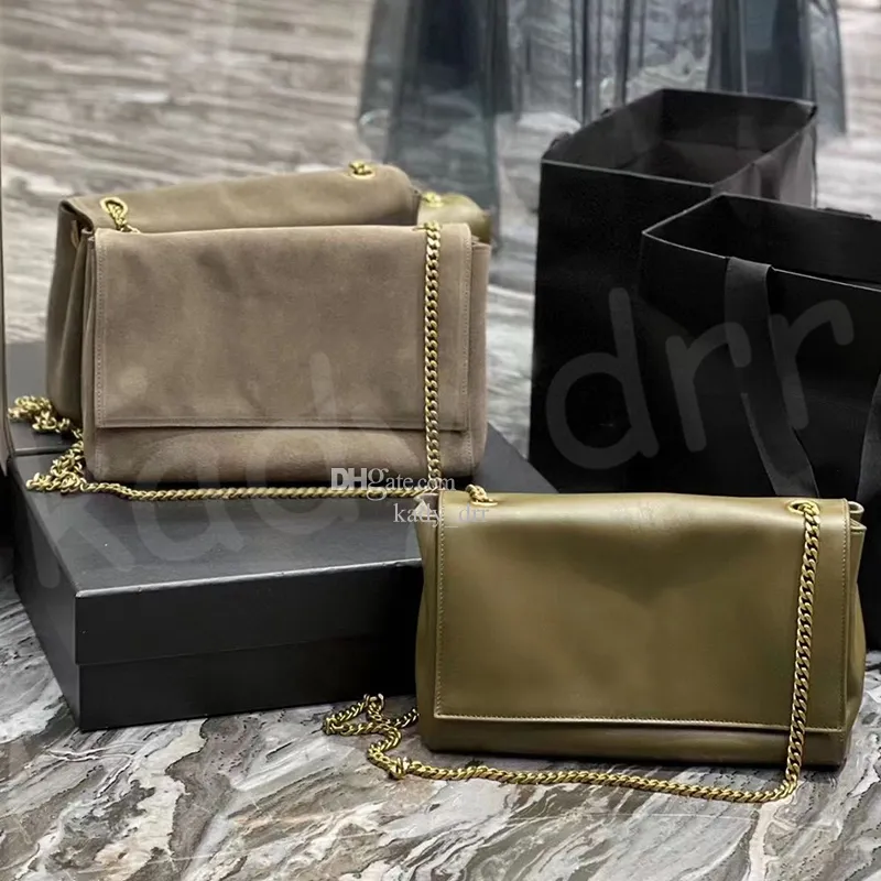 Kate Moyen Réversible Chaîne Sac En Daim Lisse En Cuir Souple Fermeture Magnétique Rabat Femmes Épaule Bandoulière Sac À Main Sacs À Main Designer Pochette