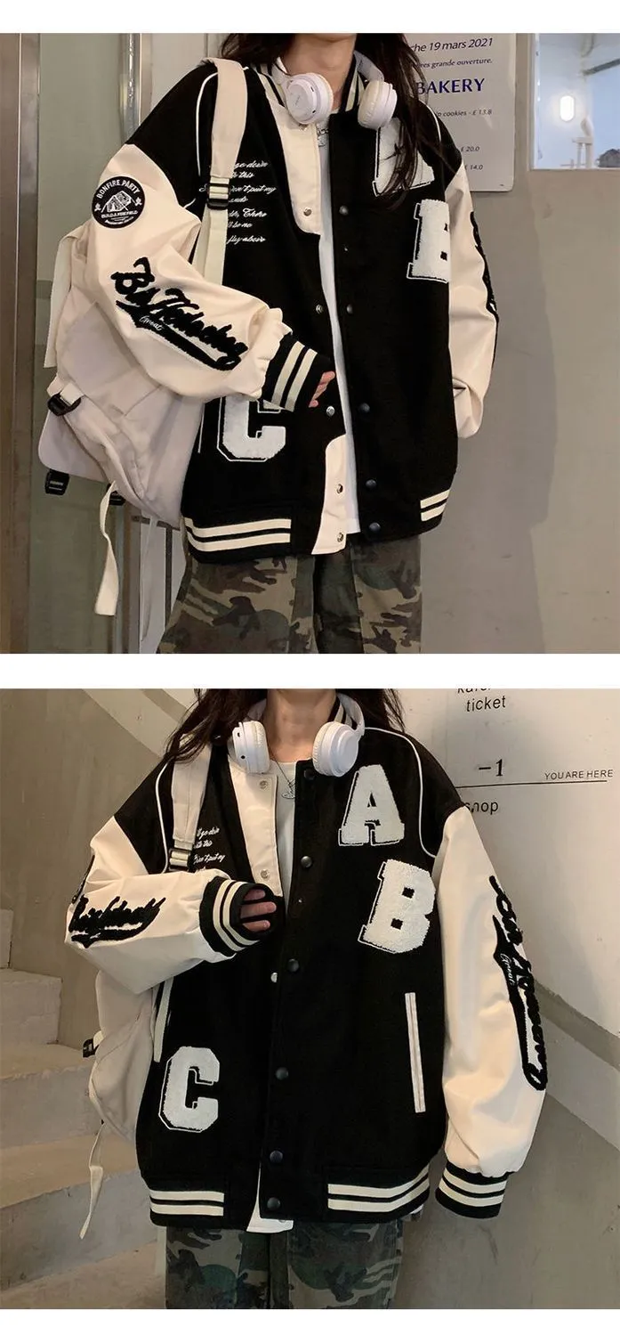 DHgate.com:Vintage Bomber Jacket Women - Harajuku Varsity